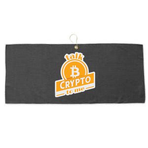 Talk Crypto To Me Bitcoin Large Microfiber Waffle Golf Towel