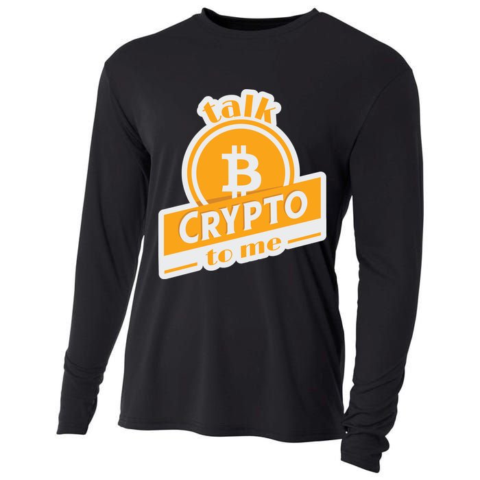 Talk Crypto To Me Bitcoin Cooling Performance Long Sleeve Crew