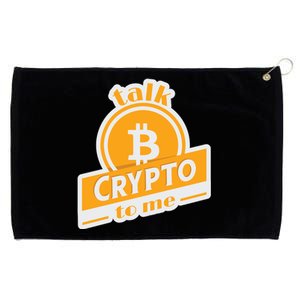 Talk Crypto To Me Bitcoin Grommeted Golf Towel