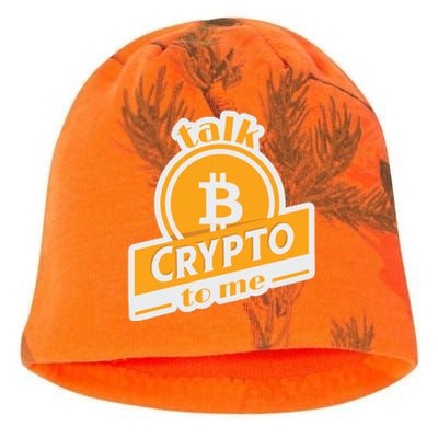 Talk Crypto To Me Bitcoin Kati - Camo Knit Beanie