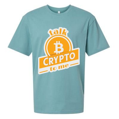 Talk Crypto To Me Bitcoin Sueded Cloud Jersey T-Shirt