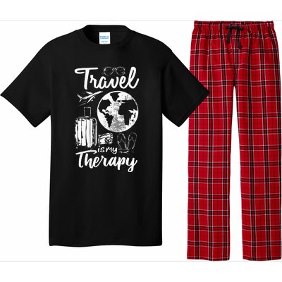 Traveling Camping Trip World Traveler Travel Is My Therapy Pajama Set