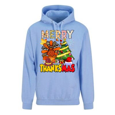 Thanksgiving Christmas Turkey Pine Tree Merry Thanksmas Xmas Unisex Surf Hoodie