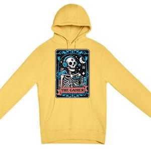 Tarot Card The Gamer Occult Funny Graphic Video Games Gift Premium Pullover Hoodie