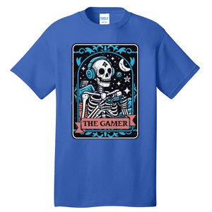 Tarot Card The Gamer Occult Funny Graphic Video Games Gift Tall T-Shirt