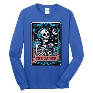 Tarot Card The Gamer Occult Funny Graphic Video Games Gift Tall Long Sleeve T-Shirt