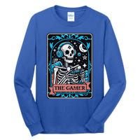 Tarot Card The Gamer Occult Funny Graphic Video Games Gift Tall Long Sleeve T-Shirt