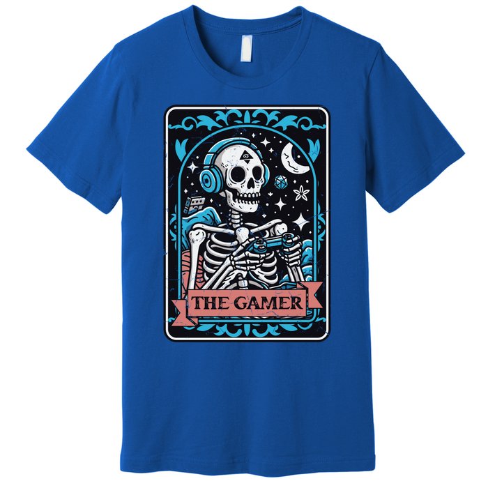 Tarot Card The Gamer Occult Funny Graphic Video Games Gift Premium T-Shirt