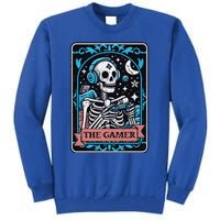 Tarot Card The Gamer Occult Funny Graphic Video Games Gift Tall Sweatshirt