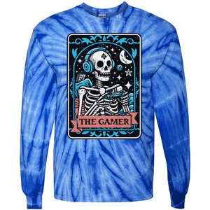 Tarot Card The Gamer Occult Funny Graphic Video Games Gift Tie-Dye Long Sleeve Shirt