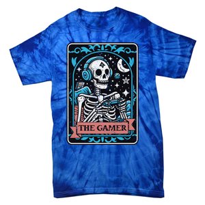 Tarot Card The Gamer Occult Funny Graphic Video Games Gift Tie-Dye T-Shirt