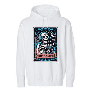 Tarot Card The Gamer Occult Funny Graphic Video Games Gift Garment-Dyed Fleece Hoodie