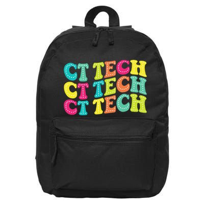 Technologist Ct Technologist Ct Tech Computed Tomography 16 in Basic Backpack