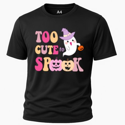 Too Cute To Spook Halloween Groovy Ghost Performance Shirt