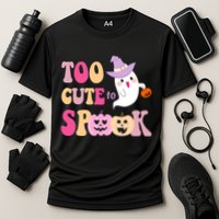 Too Cute To Spook Halloween Groovy Ghost Cooling Performance Crew T-Shirt