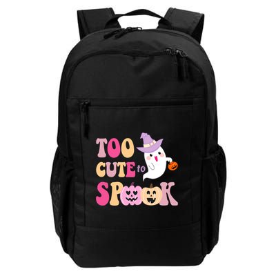 Too Cute To Spook Halloween Groovy Ghost Backpack