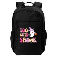 Too Cute To Spook Halloween Groovy Ghost Backpack