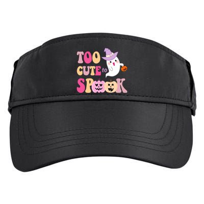 Too Cute To Spook Halloween Groovy Ghost Adult Drive Performance Visor