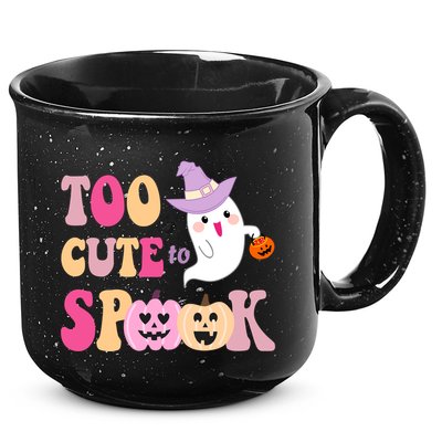 Too Cute To Spook Halloween Groovy Ghost 15oz Campfire Ceramic Mug