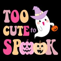 Too Cute To Spook Halloween Groovy Ghost 16 in Basic Backpack