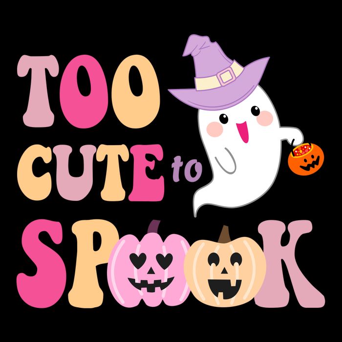Too Cute To Spook Halloween Groovy Ghost 16 in Basic Backpack