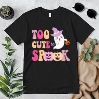 Too Cute To Spook Halloween Groovy Ghost Premium T-Shirt