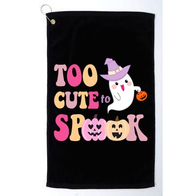 Too Cute To Spook Halloween Groovy Ghost Golf Towel