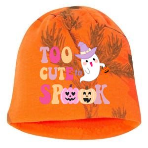 Too Cute To Spook Halloween Groovy Ghost Kati - Camo Knit Beanie