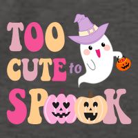 Too Cute To Spook Halloween Groovy Ghost Vector Backpack