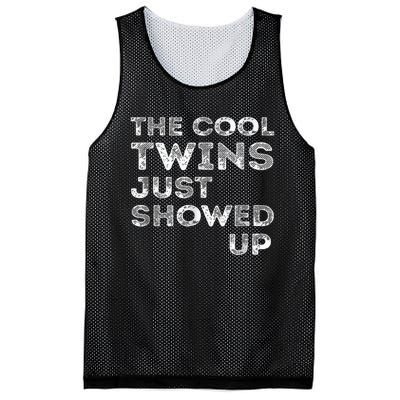 The Cool Twins Just Showed Up Funny Twins Mesh Reversible Basketball Jersey Tank