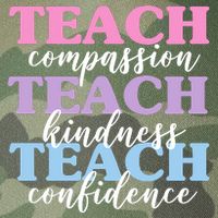 Teach Compassion Teach Kindness Teach Confidence Legacy Tie Dye Trucker Hat