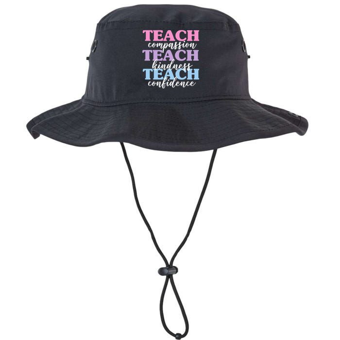 Teach Compassion Teach Kindness Teach Confidence Legacy Cool Fit Booney Bucket Hat