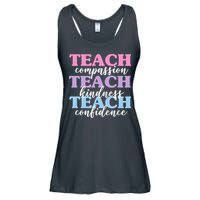 Teach Compassion Teach Kindness Teach Confidence Ladies Essential Flowy Tank