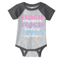 Teach Compassion Teach Kindness Teach Confidence Infant Baby Jersey Bodysuit