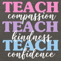 Teach Compassion Teach Kindness Teach Confidence Cotton Canvas Backpack