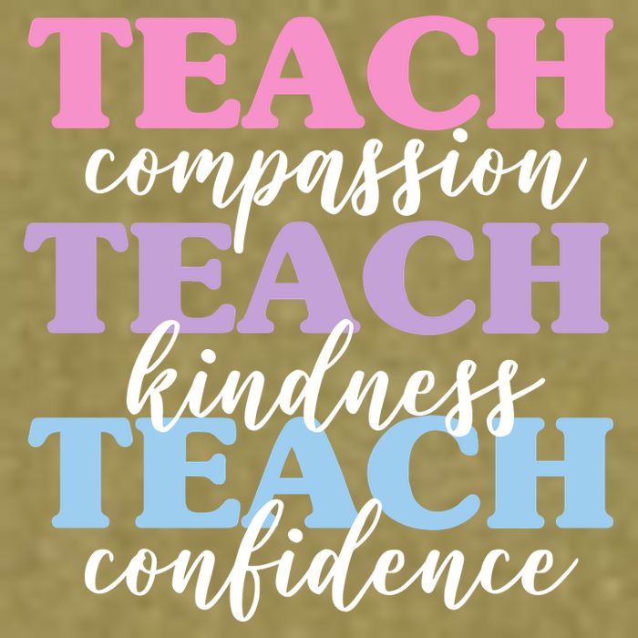 Teach Compassion Teach Kindness Teach Confidence Garment-Dyed Women's Muscle Tee