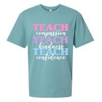 Teach Compassion Teach Kindness Teach Confidence Sueded Cloud Jersey T-Shirt