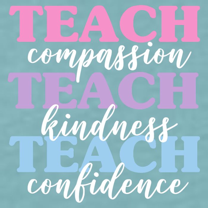 Teach Compassion Teach Kindness Teach Confidence Sueded Cloud Jersey T-Shirt