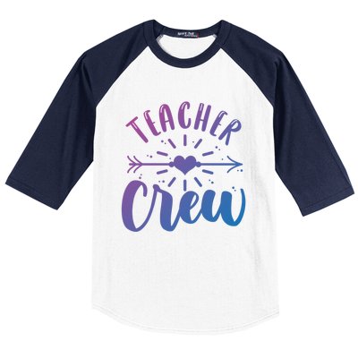 Teacher Crew Teacher Preschool Teacher Gift Baseball Sleeve Shirt