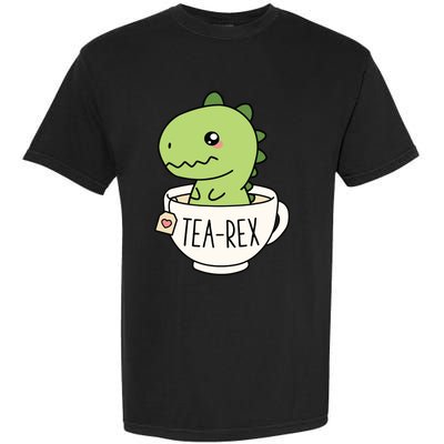 TeaRex Cute TRex Dinosaur Kawaii Funny Dino Pun Garment-Dyed Heavyweight T-Shirt