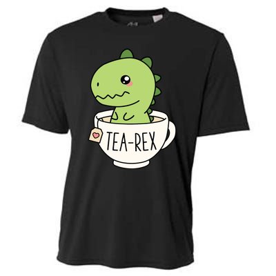 TeaRex Cute TRex Dinosaur Kawaii Funny Dino Pun Cooling Performance Crew T-Shirt