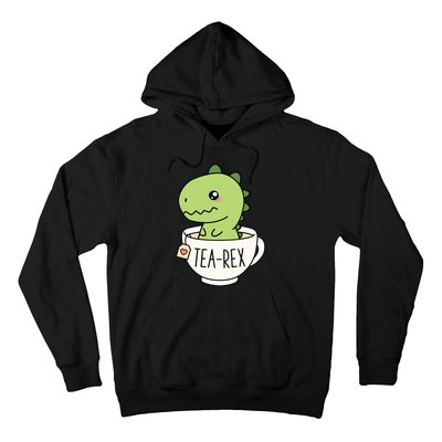 TeaRex Cute TRex Dinosaur Kawaii Funny Dino Pun Hoodie