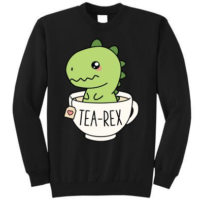 TeaRex Cute TRex Dinosaur Kawaii Funny Dino Pun Sweatshirt