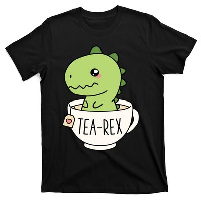 TeaRex Cute TRex Dinosaur Kawaii Funny Dino Pun T-Shirt