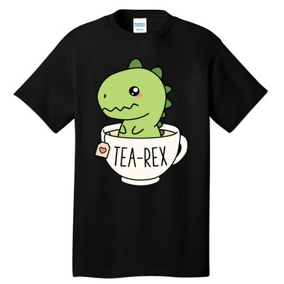 TeaRex Cute TRex Dinosaur Kawaii Funny Dino Pun Tall T-Shirt