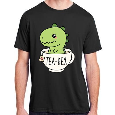 TeaRex Cute TRex Dinosaur Kawaii Funny Dino Pun Adult ChromaSoft Performance T-Shirt