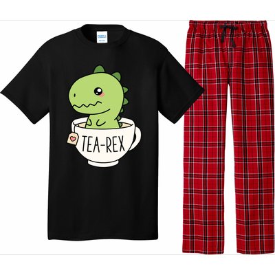 TeaRex Cute TRex Dinosaur Kawaii Funny Dino Pun Pajama Set