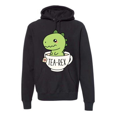 TeaRex Cute TRex Dinosaur Kawaii Funny Dino Pun Premium Hoodie