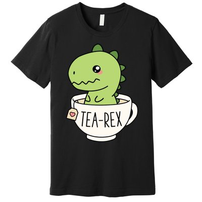 TeaRex Cute TRex Dinosaur Kawaii Funny Dino Pun Premium T-Shirt