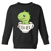 TeaRex Cute TRex Dinosaur Kawaii Funny Dino Pun Toddler Sweatshirt